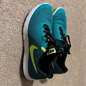 Nike Turquoise and Lime Athletic Shoes